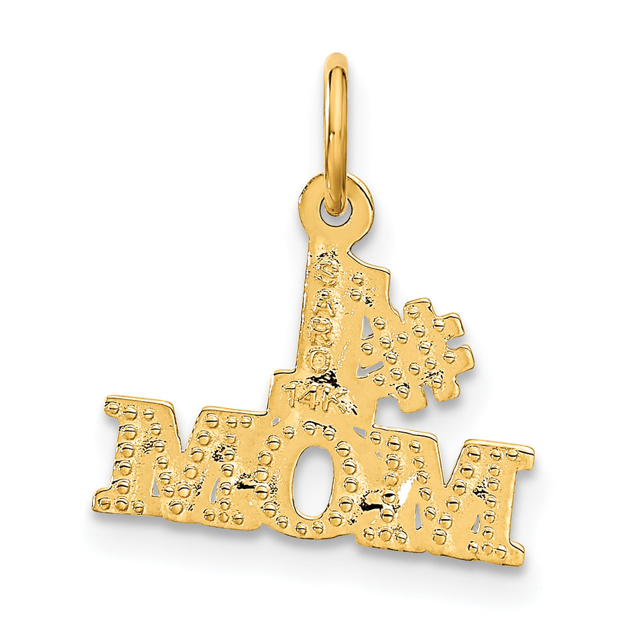 14k Number 1 MOM Charm