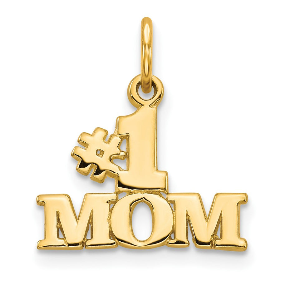 14k Number 1 MOM Charm