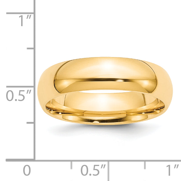 14k 6mm Comfort-Fit Band