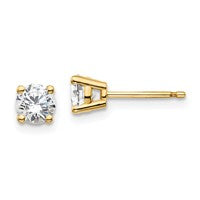 14ky 3/4ctw SI1/SI2, G H I, Lab Grown Diamond 4 Prong Earring