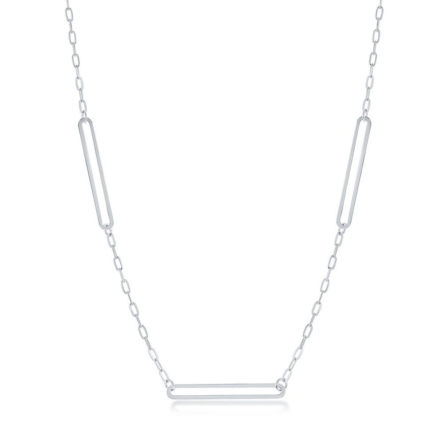 Sterling Silver Paperclip Necklace