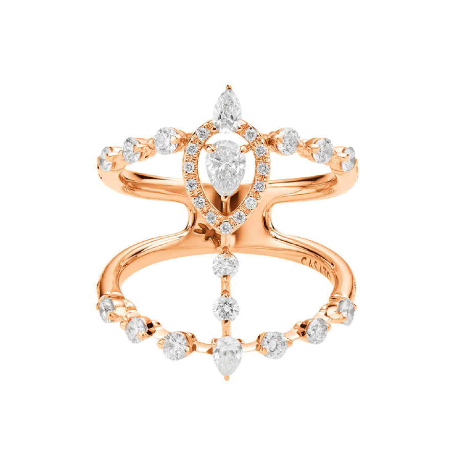 Rose Gold Rock Band Ring