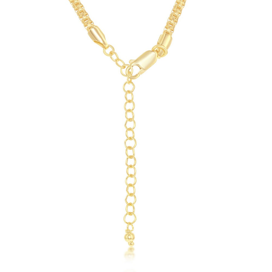 Sterling Silver 3mm Round Coriana Chain - Gold Plated