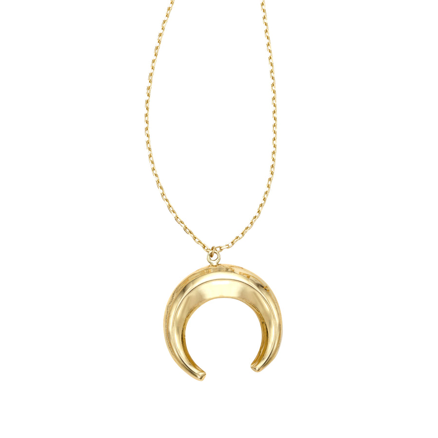 14kt Gold 17 inches Yellow Finish 19.8x18.8mm(CE),0.9mm(Ch) Polished Horse Shoe Necklace with Lobster Clasp