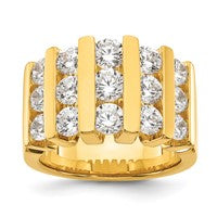 14k 3ctw SI1/SI2, G H I, Lab Grown Diamond Band