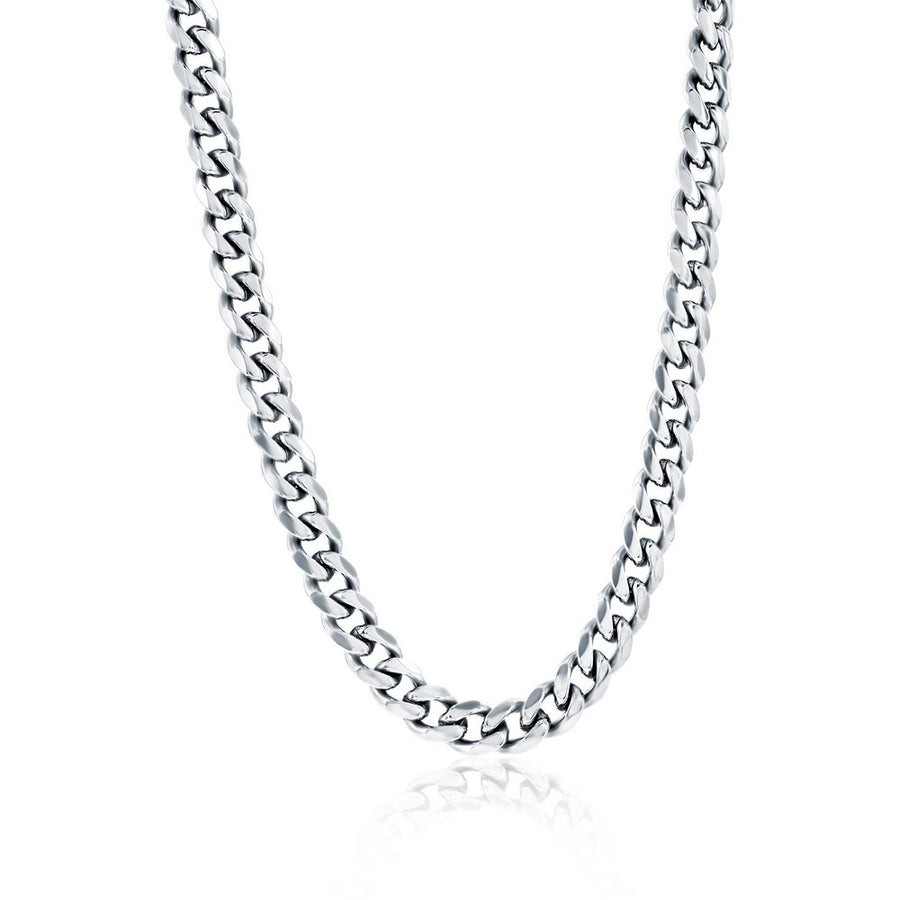 Stainless Steel 7mm Cuban Chain Necklace