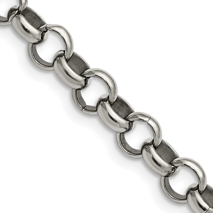 Stainless Steel Polished 8mm 24in Rolo Chain